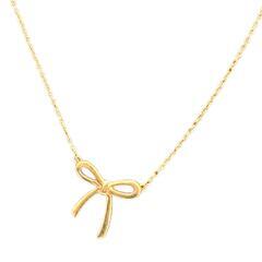 186006 TIFFANY&Co. ティファニー リボンボウネックレス K18イエローゴールド レディース [1000025361055]の画像