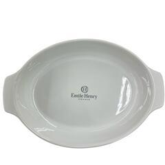 186000 Emile Henry オーバルオーブンディッシュM ホワイト 2点まとめ売り [1000025372884]の画像