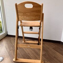 【中古】KATOJI カトージ 木製ハイチェア （テーブル欠品）ベビーチェア キッズチェアの画像