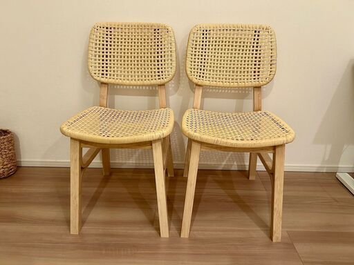 ほぼ未使用 IKEA VOXLÖV ヴォックスローヴチェア VOXLÖV ヴォックスローヴ チェア, ライトバンブー - IKEA