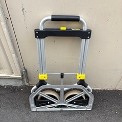 東w439 折りたたみ式 キャリーカート イエロー 軽量 コンパクト パワフルアルミ 段差楽々 灯油運び 米運び 荷物運搬 の画像