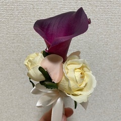 ウエディングブーケ、ブートニアセットの画像