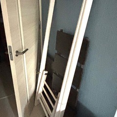 木製ランガーラック　ホワイトの画像