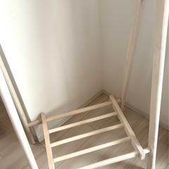 木製ランガーラック　ホワイトの画像