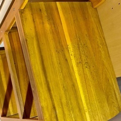 キャスター付きキッチン用木製ラックの画像