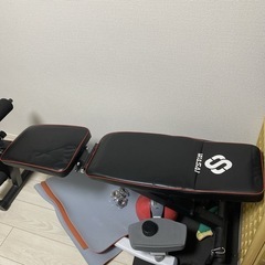 wasai トレーニングベンチ➕ダンベル合計40kgの画像