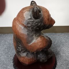 木彫り熊　お座り熊　郷土玩具　北海道　上山作の画像