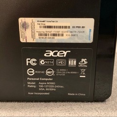 Acer Aspire デスクトップ モニター ジャンク品の画像