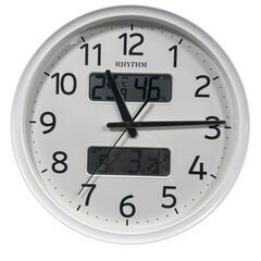 RHYTHM 電波 掛け時計 8FYA03SR03 ホワイト 中古