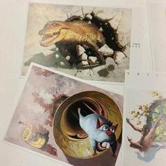 0903-055 トリックアート　ポストカード　２セット全１０枚の画像