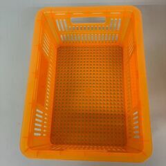 stp-3370　収納ボックス　3個セット　オレンジ　プラスチック　バスケット　アイリスオーヤマ　バスケットリー　BN-180　プラスチック　コンテナの画像