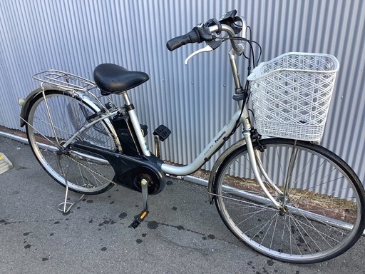 685 パナソニック新機種電動アシスト自転車viviTX26インチシルバーボディー