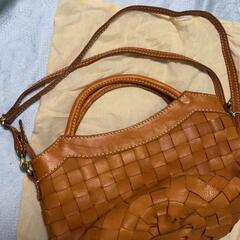 未使用ズッケロフィラート 本革 編み込み 2WAY ショルダー バッグ　　鞄の画像