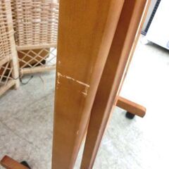 全身鏡 ミラー 姿見 木目フレーム ナチュラル キャスター付き 大型 スタンドミラー 大西木珠工芸 SK-8150 札幌 西野店の画像