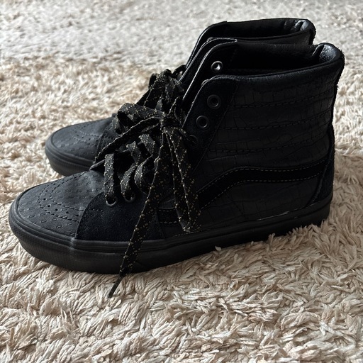 一回使用★美品　VANS バンズ Sk8-Hi Patchwork Mono Patchwork Blackout スケートハイ  26cm