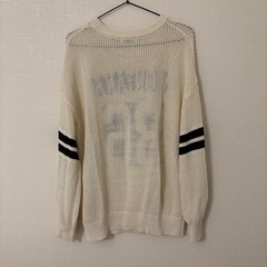 INGNIデニムスカート&ロゴメッシュニットの画像
