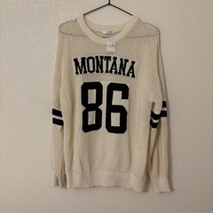 INGNIデニムスカート&ロゴメッシュニットの画像