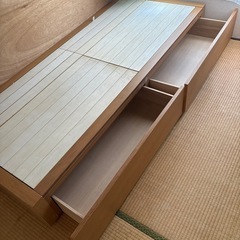 【無印良品】スモールサイズベッドフレーム　引き出し付きの画像