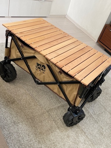 WAQ キャリーワゴン 木製天板セット　アウトドア　カート