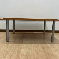 stp-3373　ローテーブル　座卓　木目調　ブラウン　センターテーブル　リビング　茶色　長方形の画像