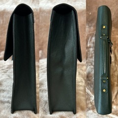 ソメスサドルダレスバッグビジネスバッグブリーフケース書類鞄かばん緑ドクターバッグダークグリーンレザー牛革メンズ男性用紳士鞄本革の画像