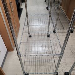 J1443【リユースのサカイ柏店】3段メタルラック　クリーニング済み　の画像