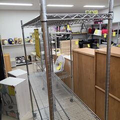 J1444【リユースのサカイ柏店】キャスター付き3段メタルラック　クリーニング済み　の画像