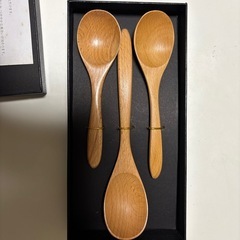 【新品未使用】ブナの木スプーンセットの画像