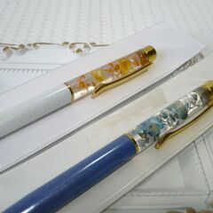 綺麗な固まるハーバリウム・ボールペン作成体験レッスンの画像