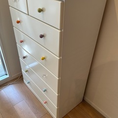 タンス　白　使用3ヶ月ほどの画像