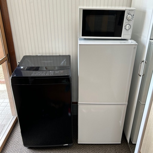 家電3点セット 冷蔵庫 2024年製 106
L ＋ 洗濯機 2023年製 6.0kg＋電子レンジ 2023年製　美品