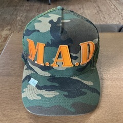 かっこいい🖤 キャップ🧢 帽子 M.A.D MADHOUND 迷彩キャップ ロゴ入り ファッション オシャレ 迷彩柄の画像