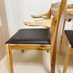 ダイニングチェア2脚セット　お掃除ロボット対応の画像