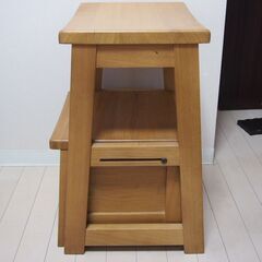 光製作所　木製　収納付き踏台　踏台　スツールの画像