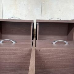 リユースのサカイ太田店★ジモティ割あり★  収納棚 茶 H178×D29×W31 クリーニング済み OJ10840の画像