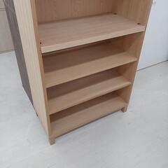 【ドリーム尾浜店】ナチュラル収納ラック大　NA　 高さ(H)176cm× 幅(W)80cm× 奥行(D)41cmの画像