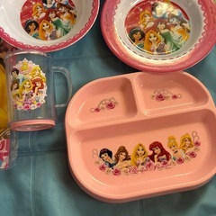 プリンセス　お皿、コップ、ファイル　5点セットの画像