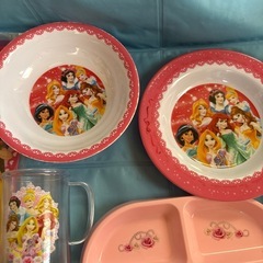 プリンセス　お皿、コップ、ファイル　5点セットの画像