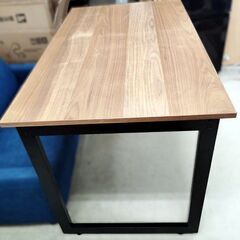 デスク 机 テーブル 幅120cm×高さ70cm×奥行70cm 作業台 パソコンデスク ブラウン×ブラック PCデスク オフィスデスク 札幌市 中央区 南12条店の画像