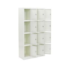 【新品】完成品  鍵付き12人用スチールロッカー スリム３列４段をお譲りいたします。の画像