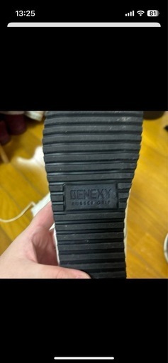 美品　BENEXY/ベネクシー ホワイトレザー レースアップスニーカー