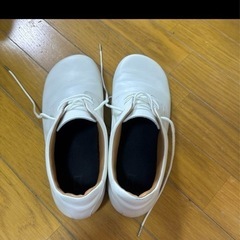 美品　BENEXY/ベネクシー ホワイトレザー レースアップスニーカーの画像