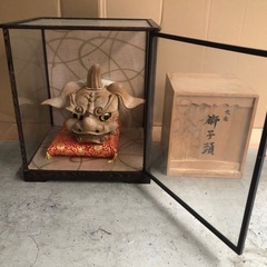 【取引決定済み】獅子の木彫りの置物【荒井寿斎】の画像