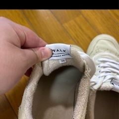 ekin ホワイトグレー スニーカー 38の画像