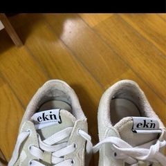 ekin ホワイトグレー スニーカー 38の画像