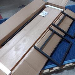 661fk 【未使用品・開封品】アイリスオーヤマ スペパ テレビ台 ローボード おしゃれ 北欧 スリム 収納 AＶボード ナチュラル/ブラック HAB-1000　y090303fkの画像