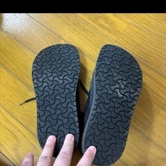 ビルケンシュトック ブラック スエード レースアップシューズの画像