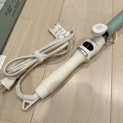 SALONIA　カールヘアアイロン 25mmチリーングリーン 限定色の画像