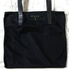 【美品】PRADA プラダ ナイロン トートバッグ ハンドバッグ ブラック ギャランティカード付きの画像