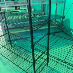 超美品！スチールラック 6段 収納棚 棚 幅約220cm 奥行約40cm 高さ約120cm J-3の画像